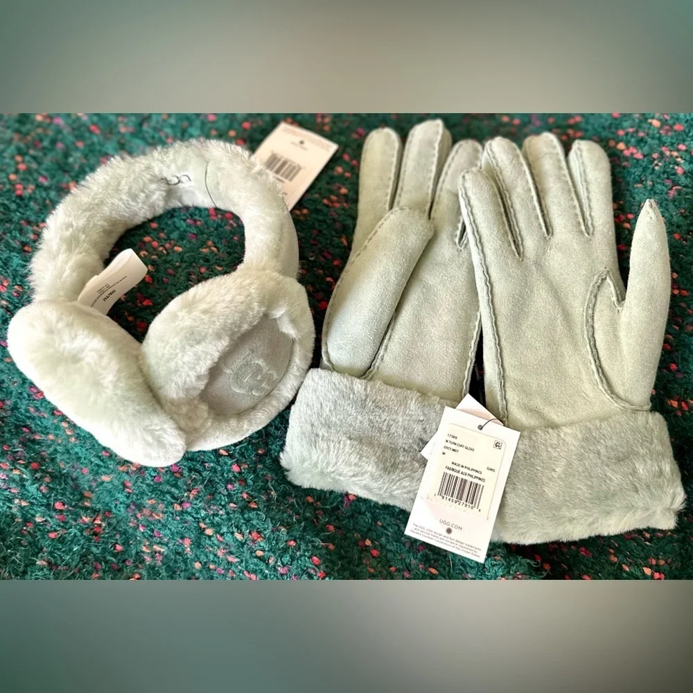 🎸UGG🎸🔥NWT🔥Turn Cuff Gloves (M) & Earmuffs